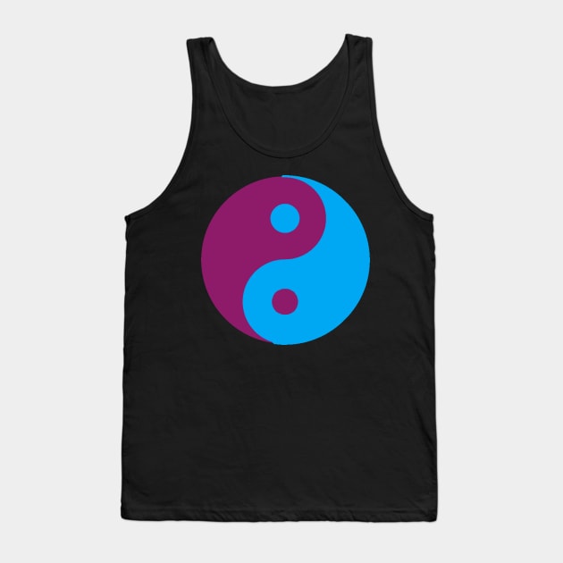 Yin Yang in blue and purple Tank Top by NovaOven